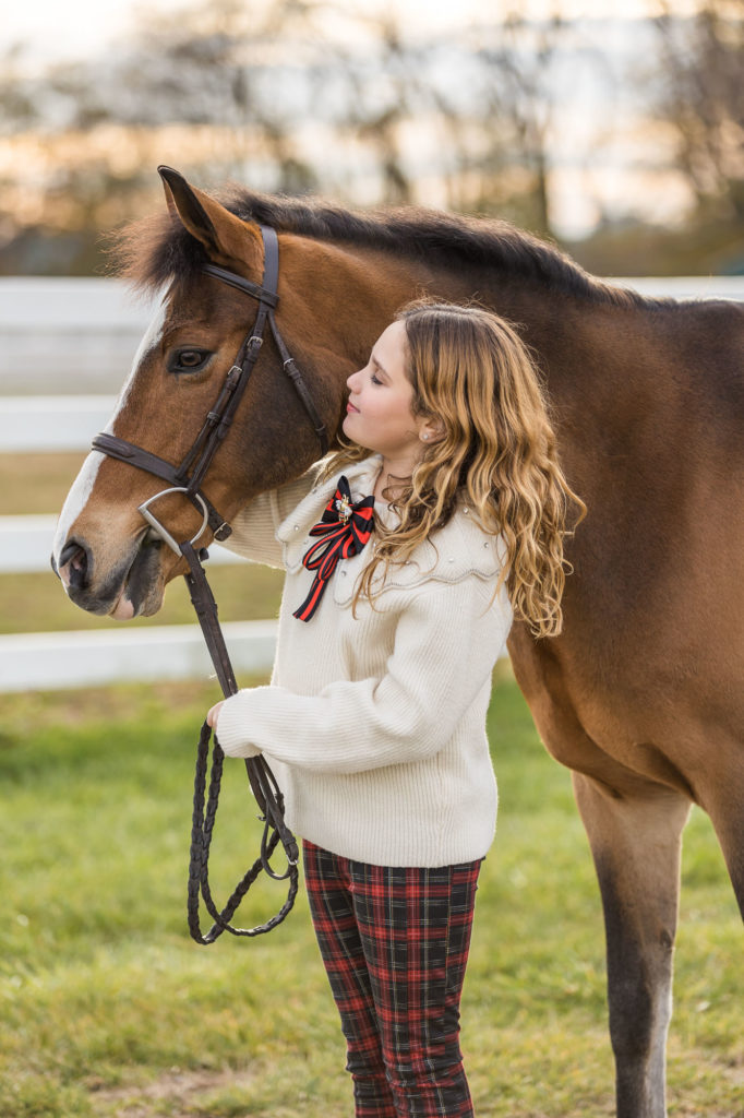 Emma with her pony Zeus at Bergen Equestrian Center