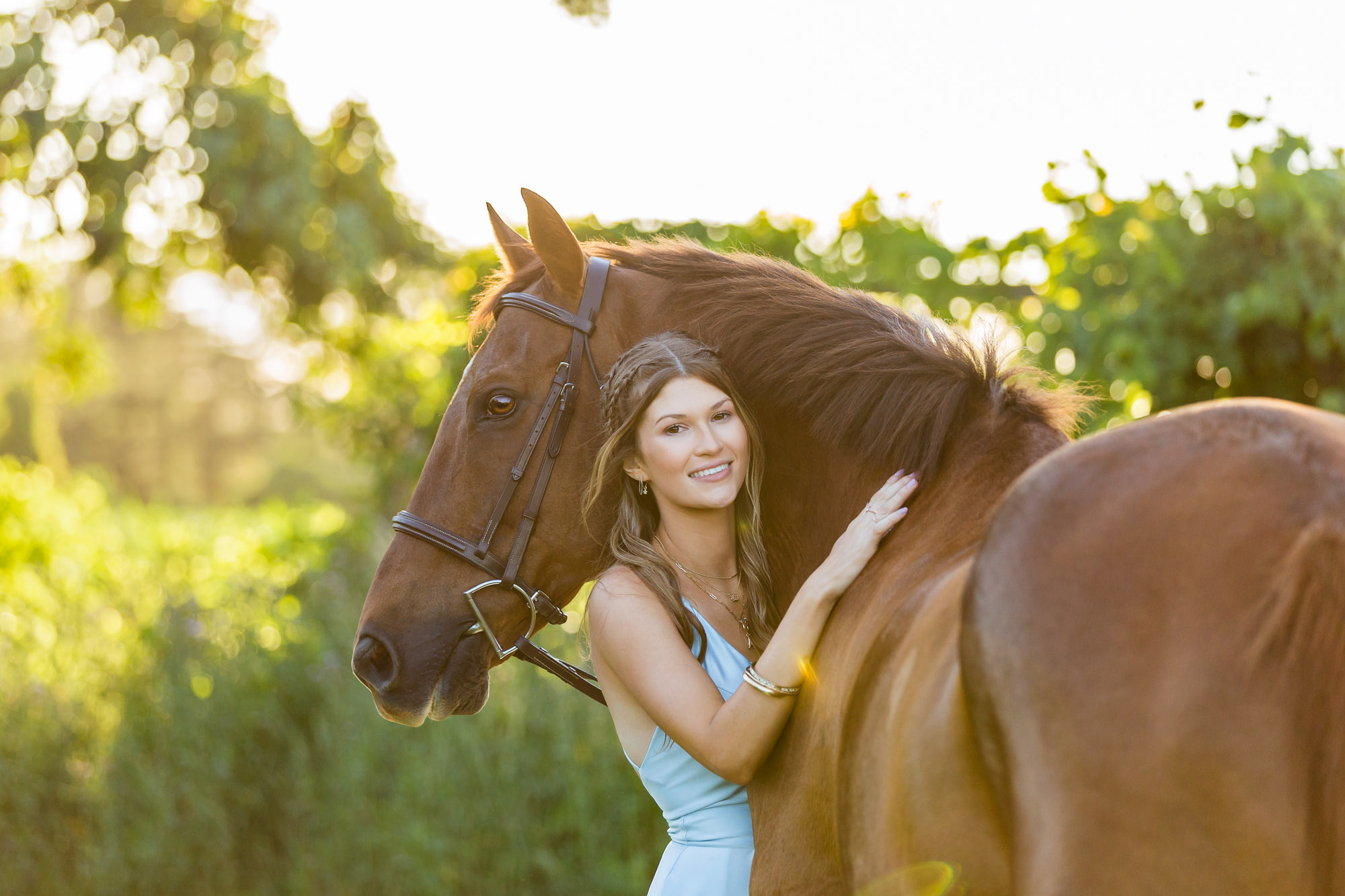 Alyssa giving Ben a hug at Cambria Stables