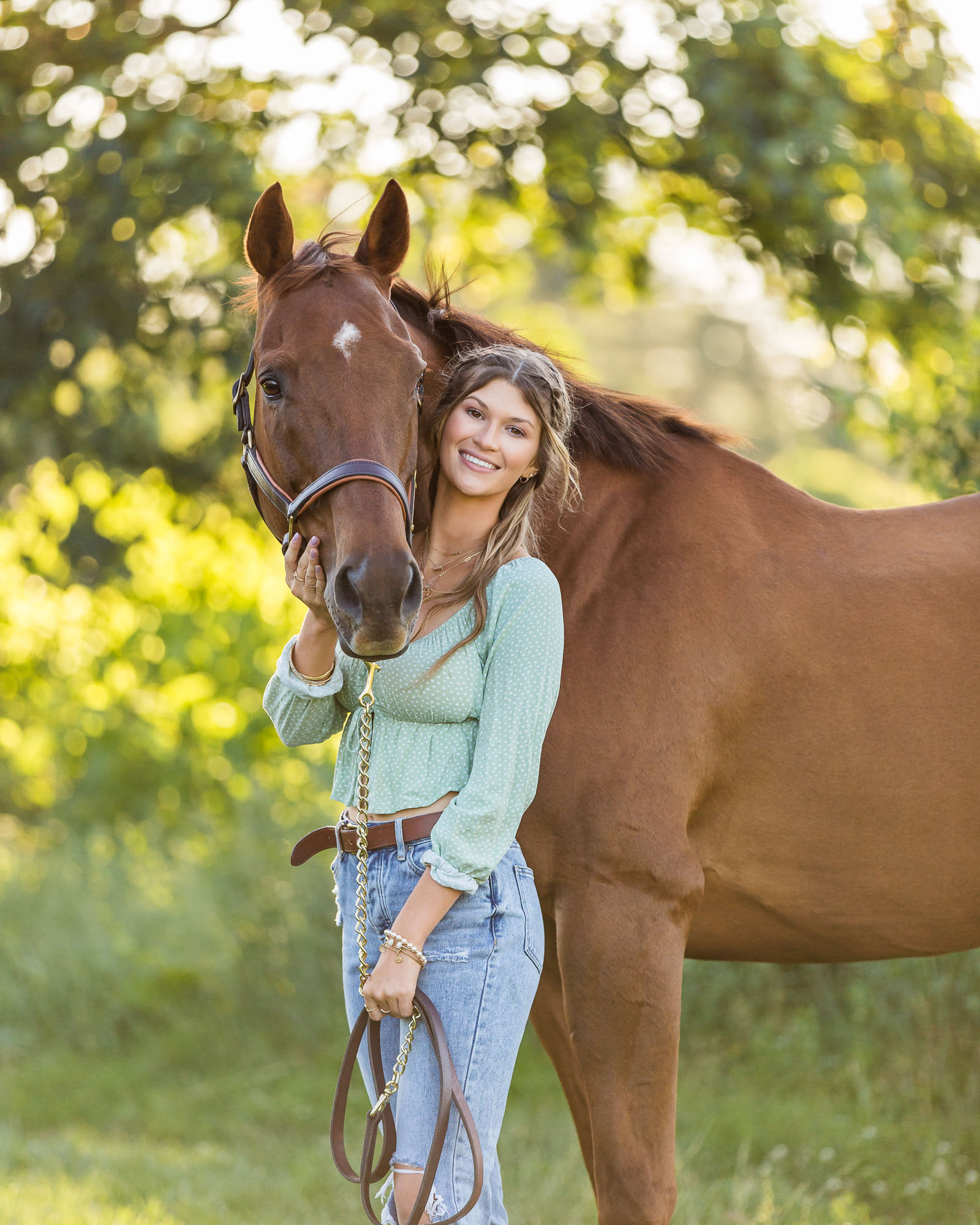 Alyssa with her horse Ben at Cambria Stables