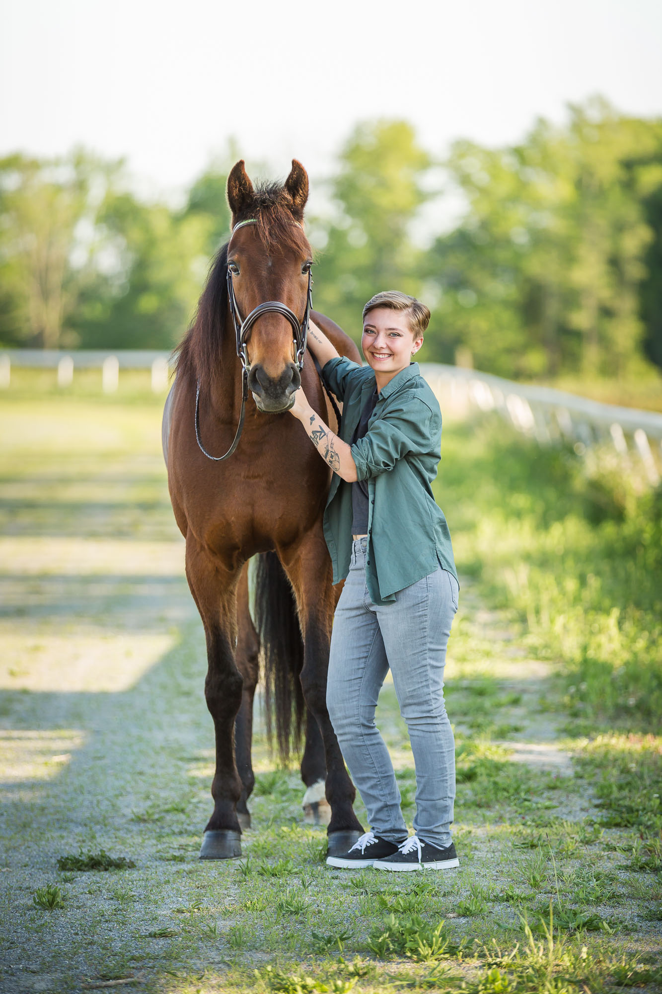 Brielle and her standardbred Stormy
